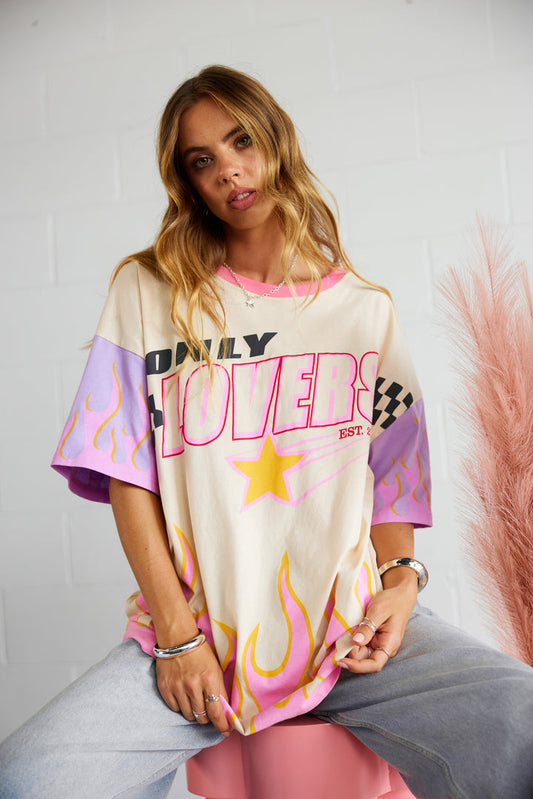 Only Lovers Left - Moto Tee - Cream - Coming Soon