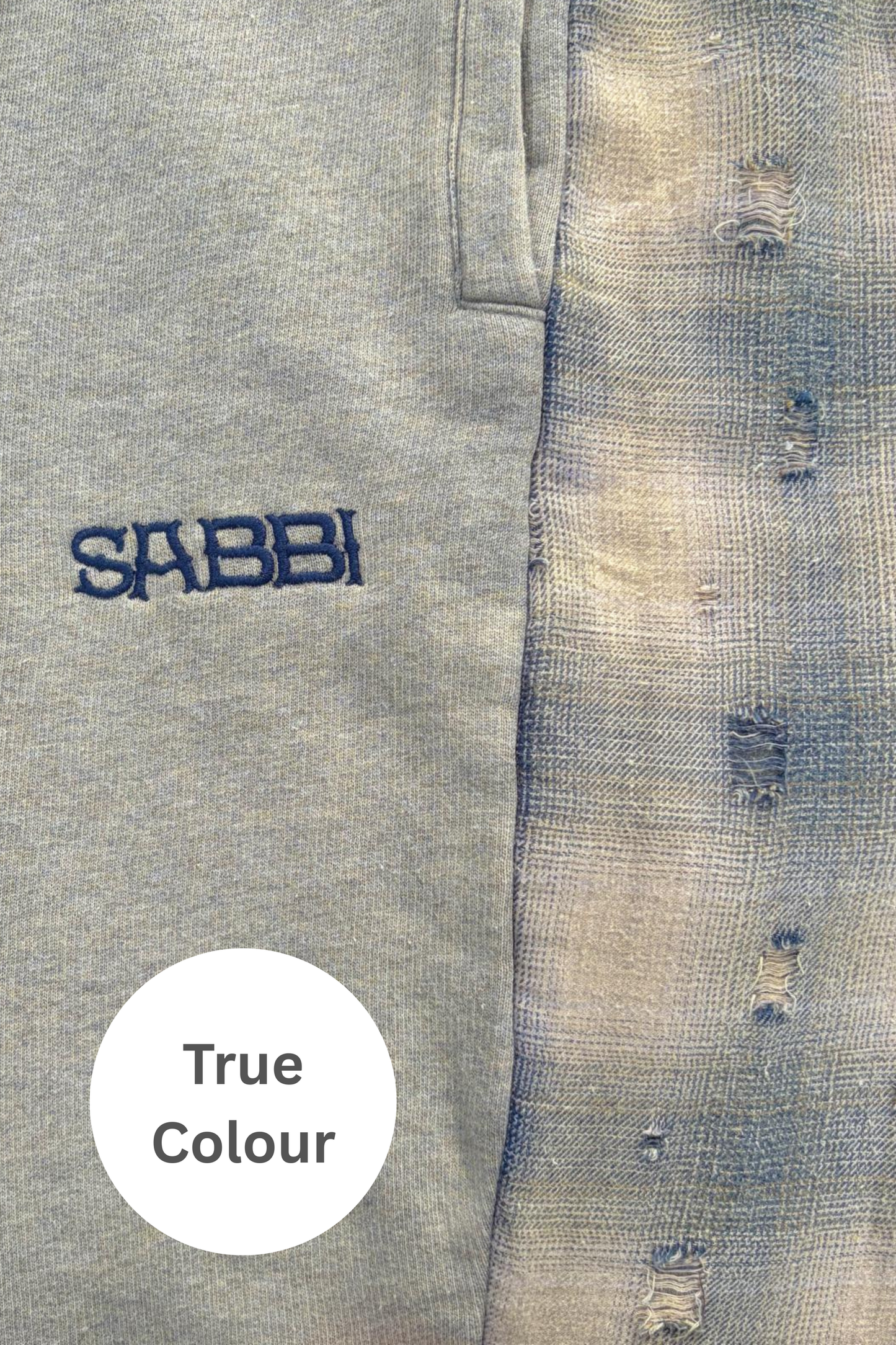 Sabbi - CHECK MATE WIDE LEG TRACKIES - BLUE