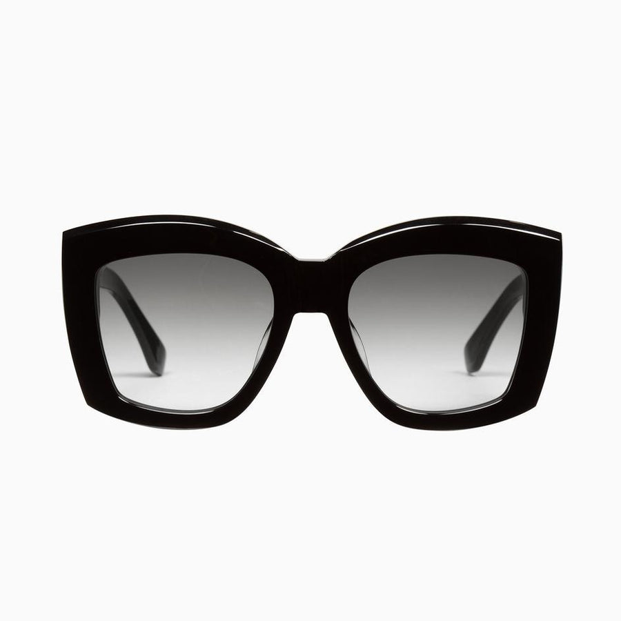 Valley Eyewear - Coltrane - Gloss Black w. Gold Metal Trim / Black Gradient Lens