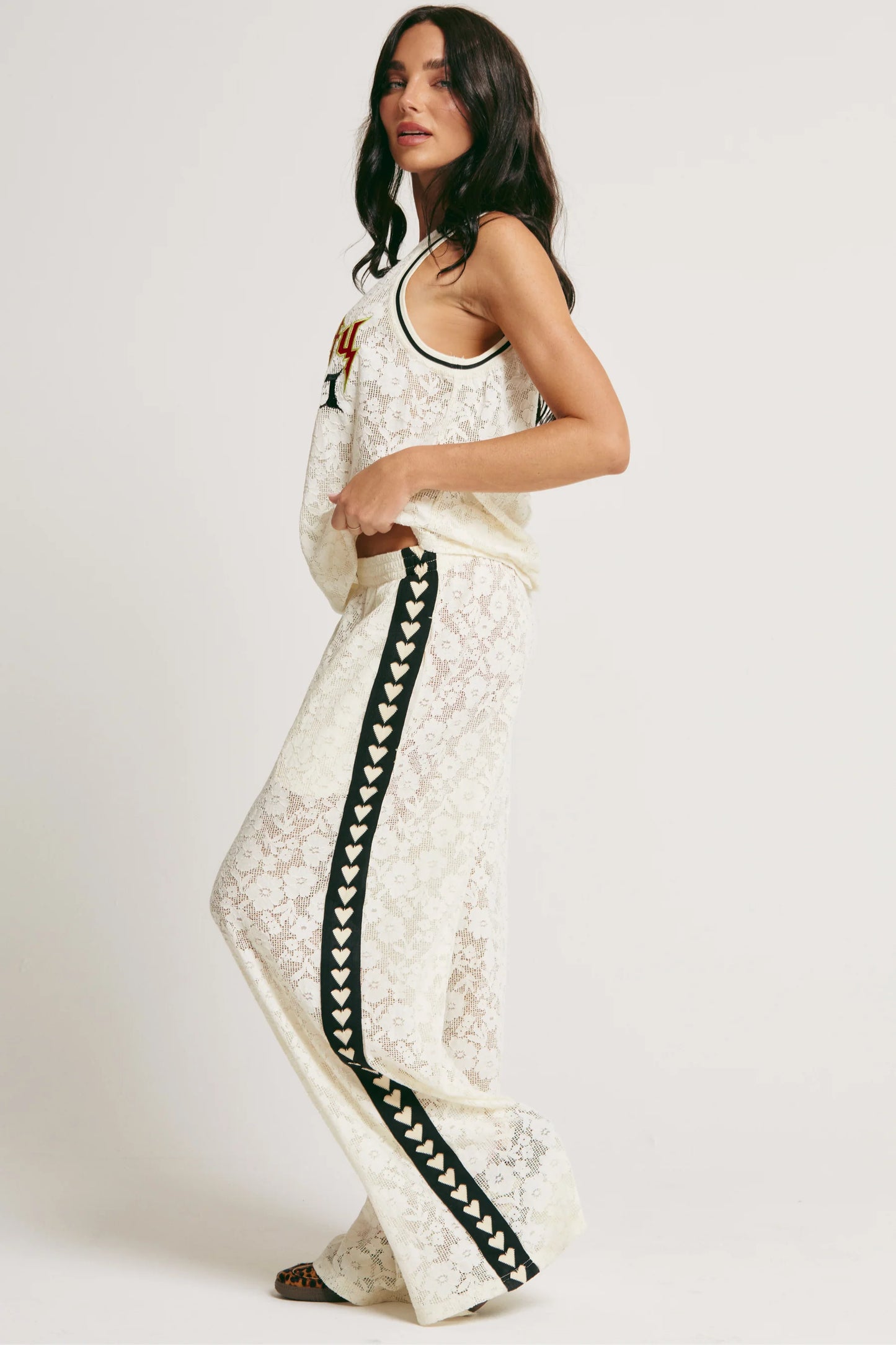 Sabbi - The Raving Hearts Lace Pant - Cream
