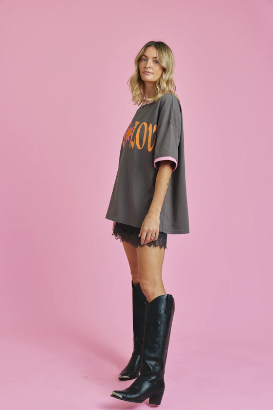 Only Lovers Left - Only Love Tee - Charcoal