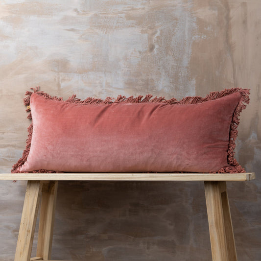 Saarde - Velvet Fringed Cushion Range - Bolster