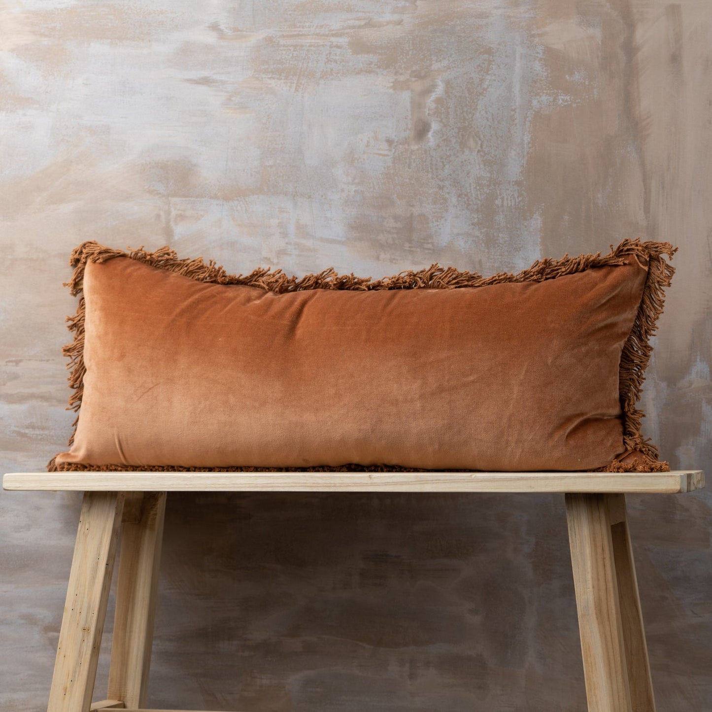 Saarde - Velvet Fringed Cushion Range - Bolster