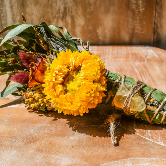 Success Smudge Stick - Citrine Quartz