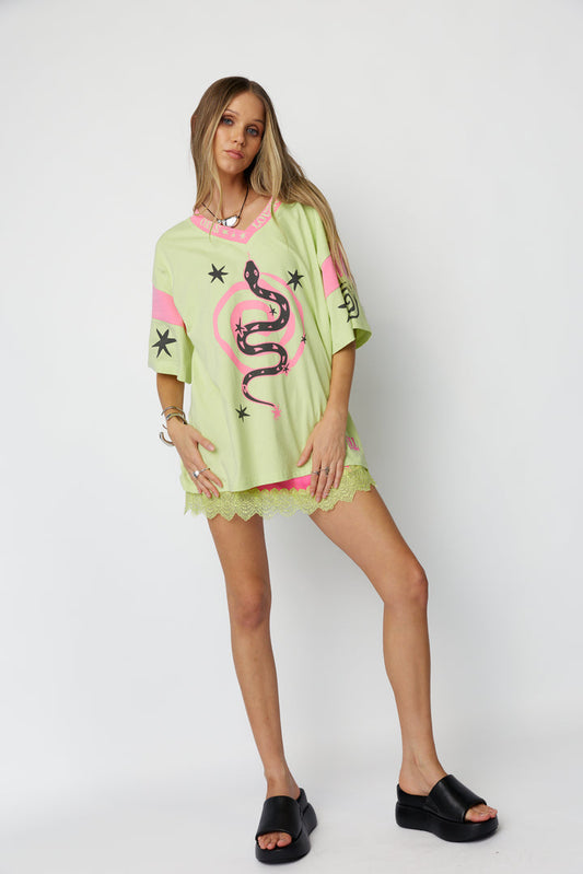 Only Lovers Left - Serpent Tee - Lime