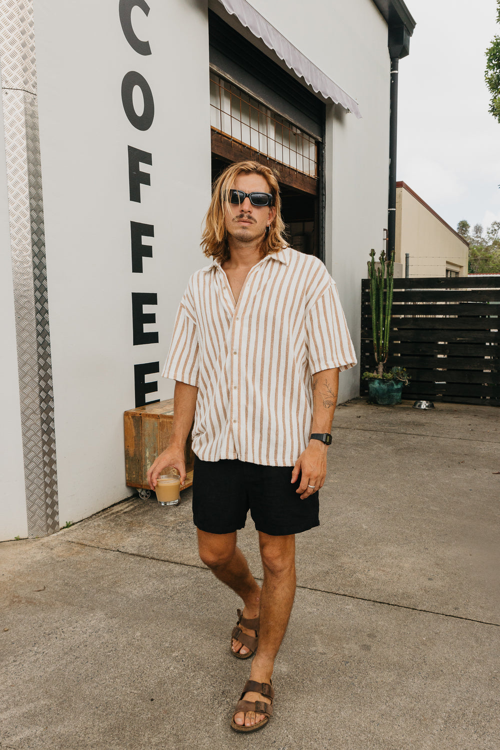 Ottway The Label - Lane - Stripe Textured Shirt - Unisex