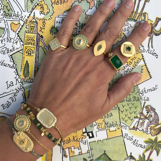 Rubyteva Design - Adjustable Cubic Zirconia Bahia Bracelet