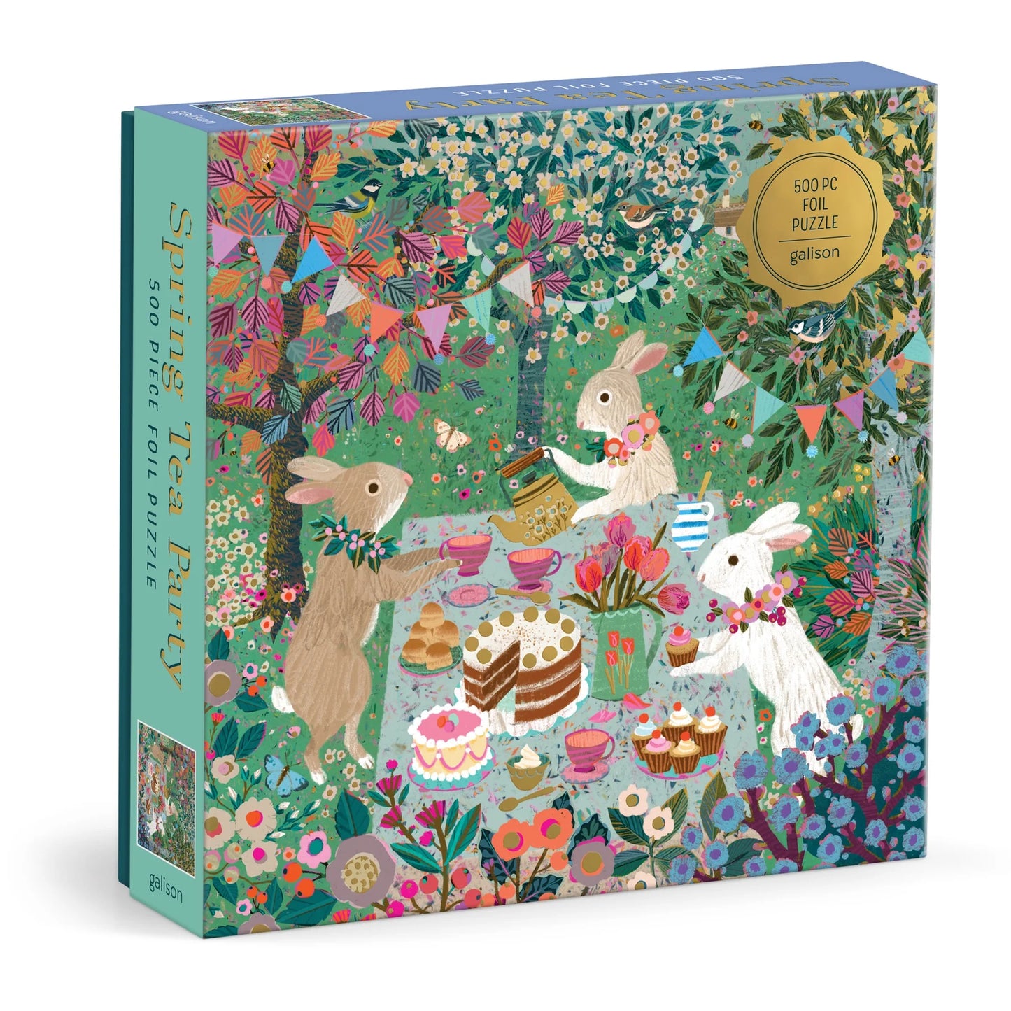 Galison - Spring Tea Party - 500pc Foil Puzzle