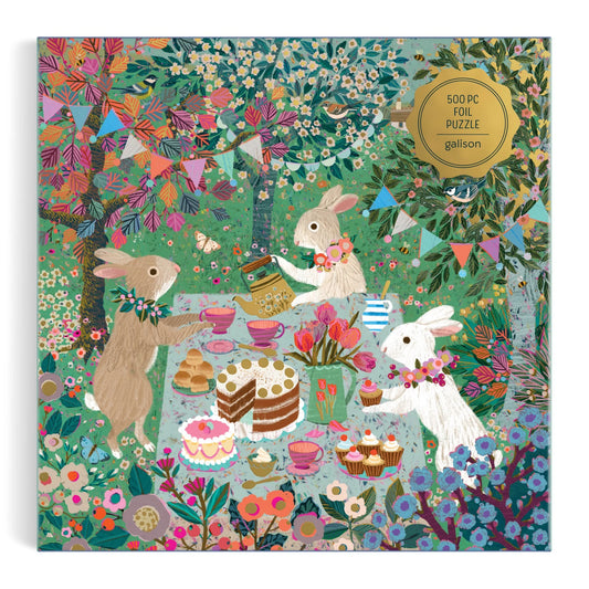 Galison - Spring Tea Party - 500pc Foil Puzzle
