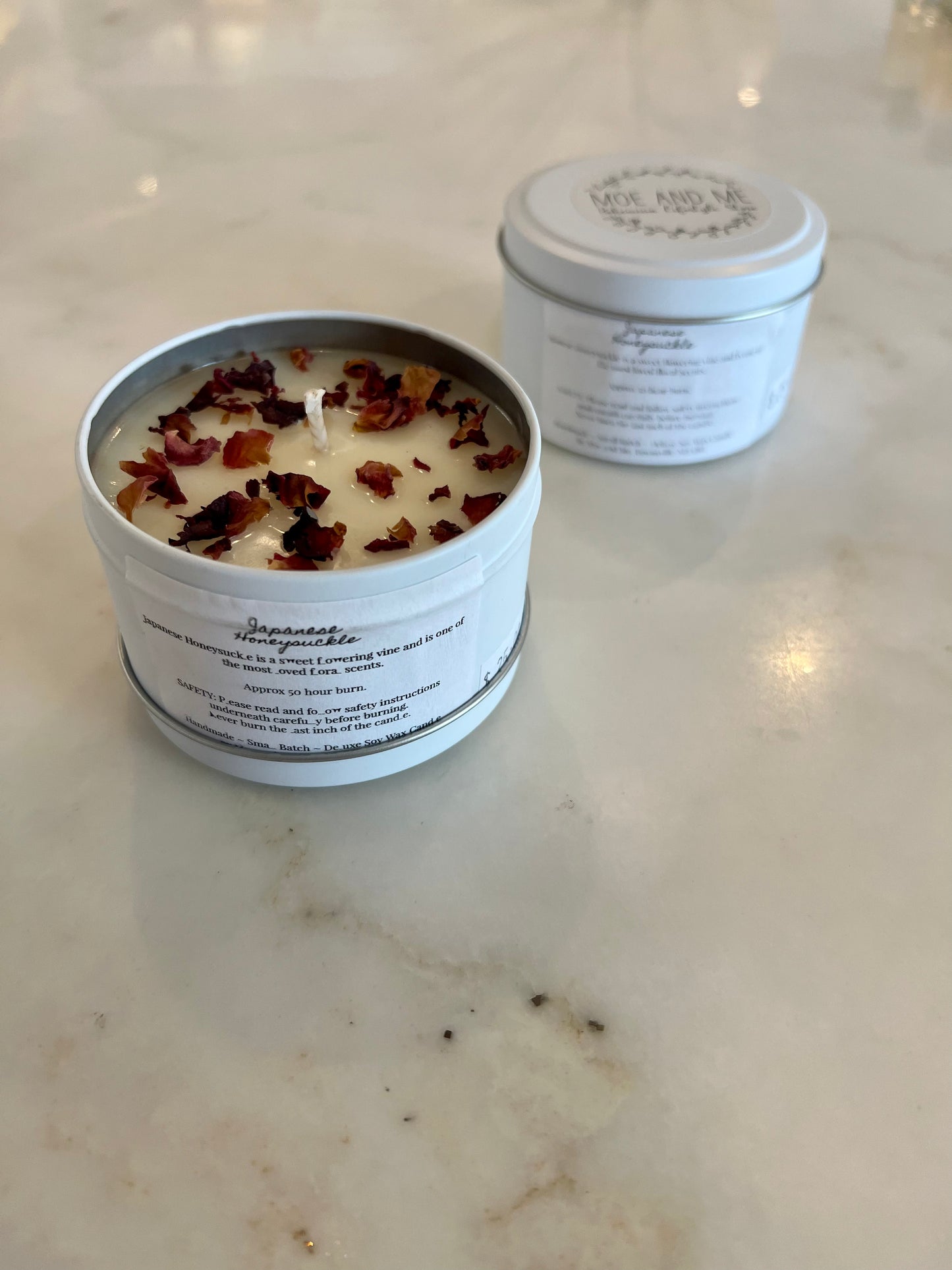 Moe and Me - Floral Candle - Japanese Honeysuckle