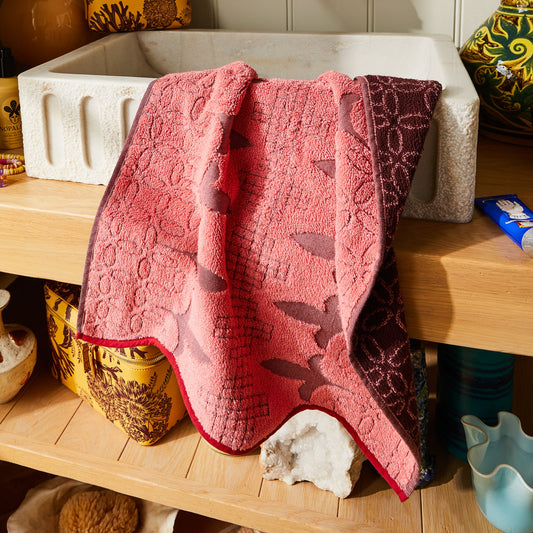 Sage X Clare - Esme Hand Towel - Hibiscus
