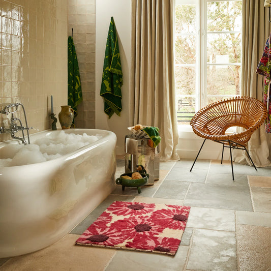 Sage X Clare - Isabella Bath Mat - Crimson