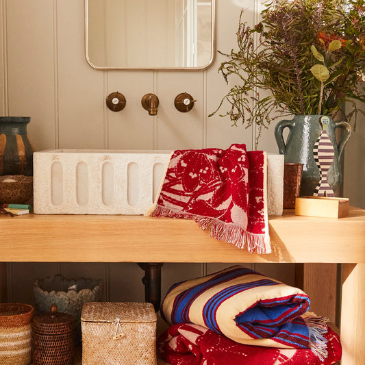 Sage X Clare - Lucia Face Washer Set - Crimson