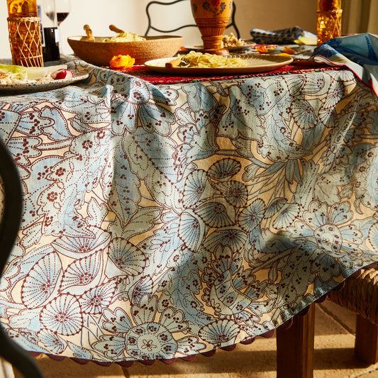 Sage X Clare - Lucia Table Cloth - Cerulean