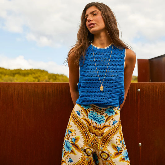 Sage X Clare - Natalina Knit Top - Azure