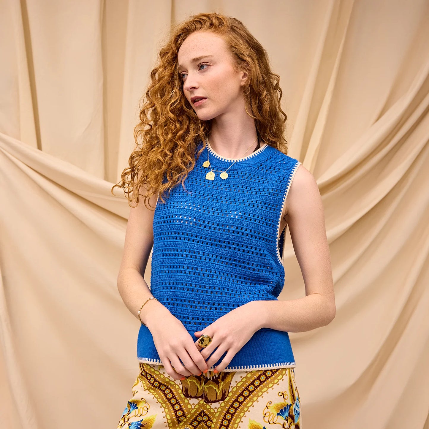 Sage X Clare - Natalina Knit Top - Azure