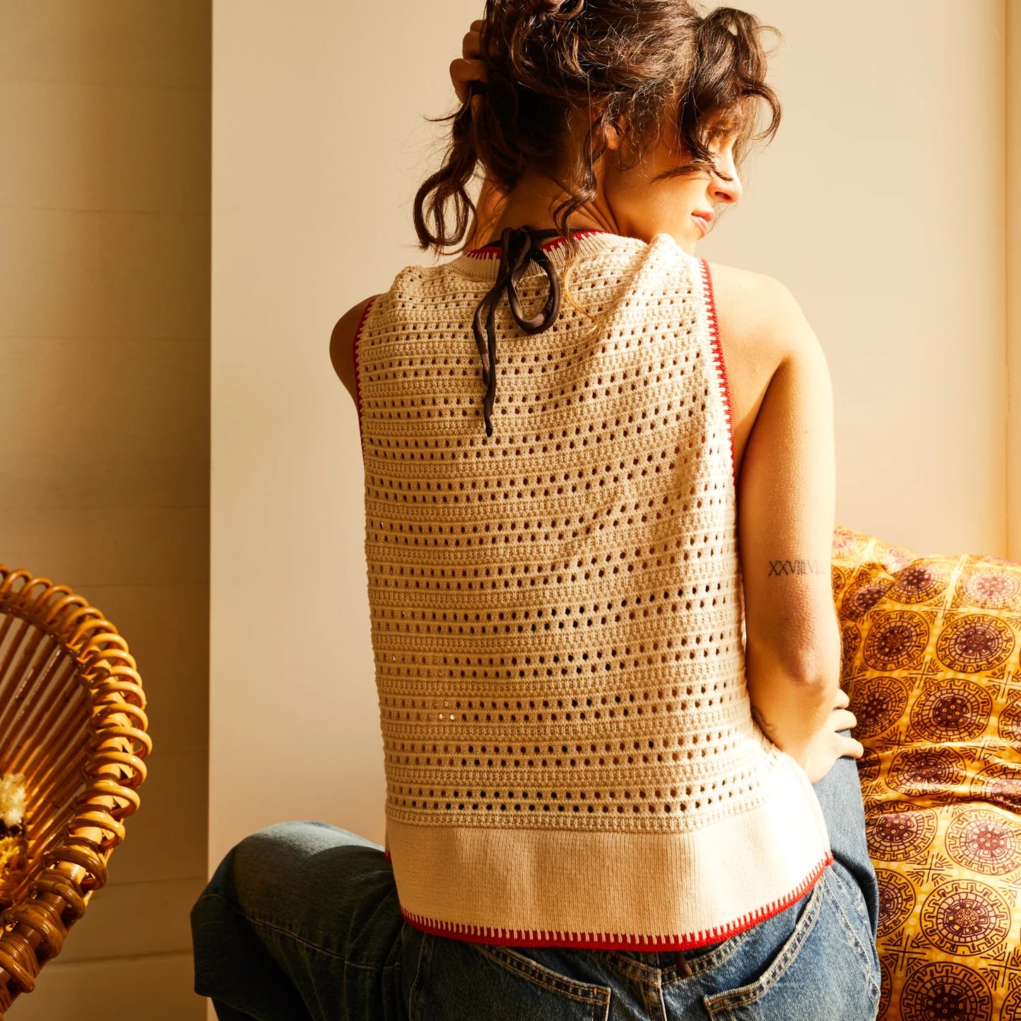 Sage X Clare - Natalina Knit Top - Pearl