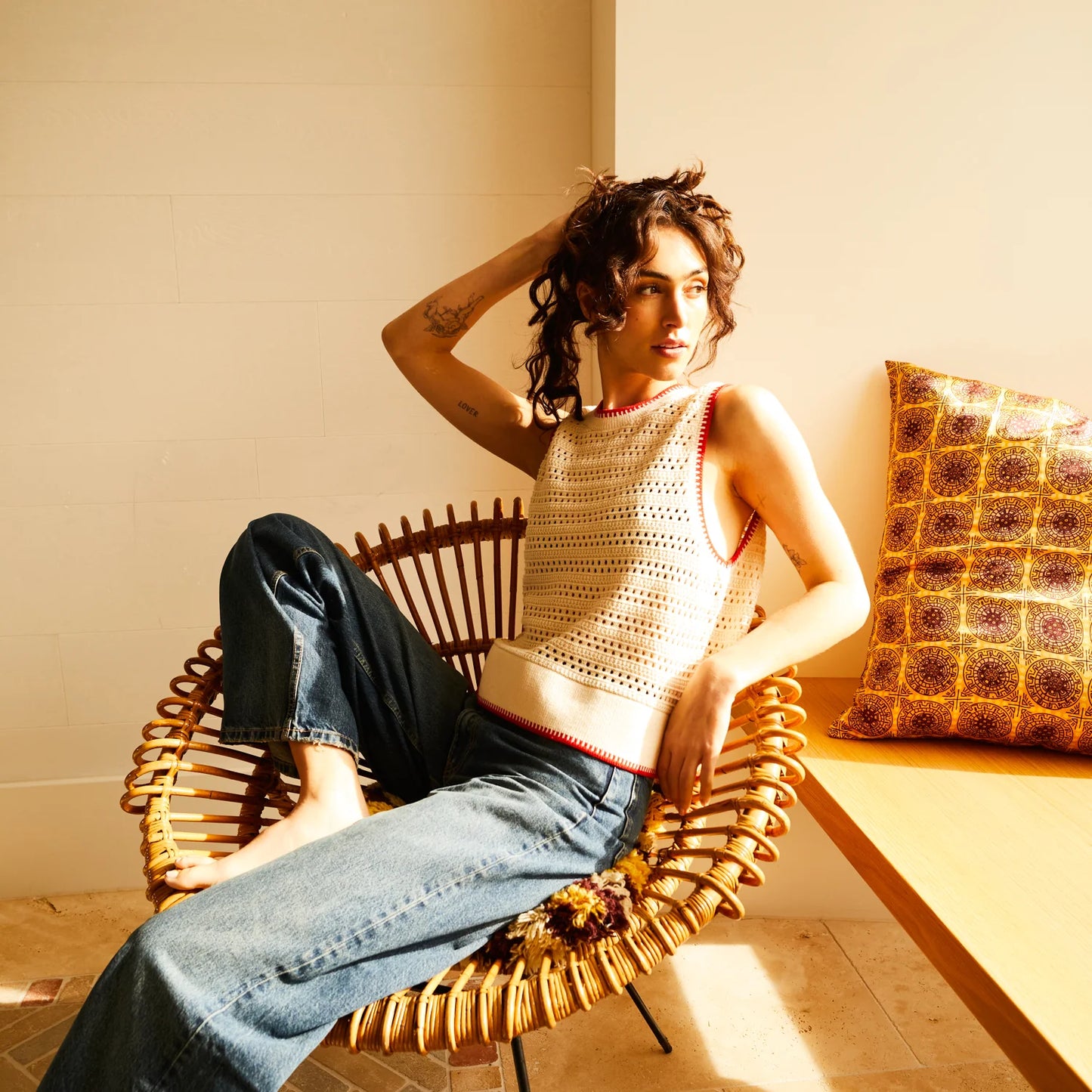 Sage X Clare - Natalina Knit Top - Pearl