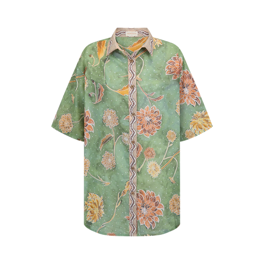 Wandering Folk - Dahlia Shirt - Moss