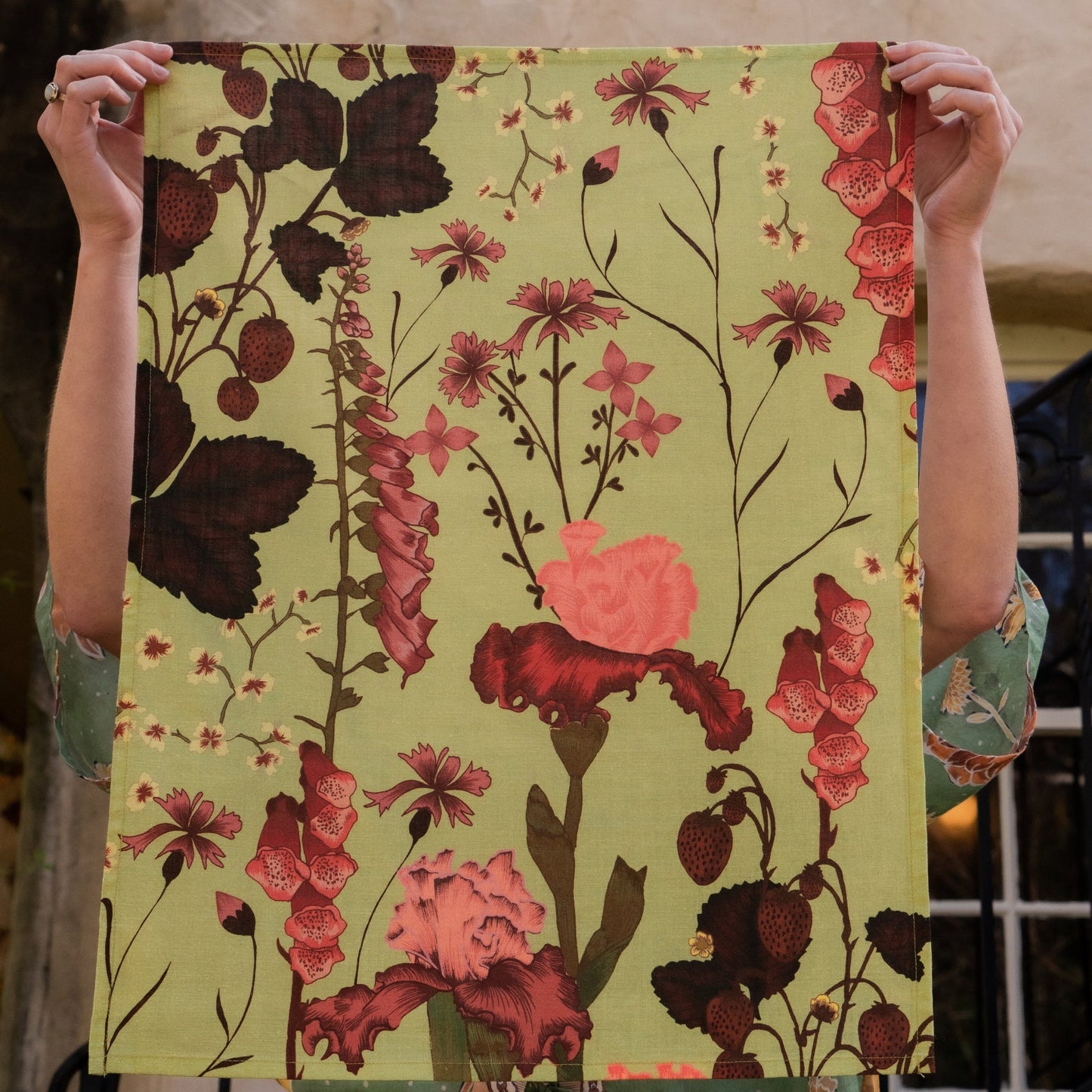 Wandering Folk - Flourish Tea Towel - Matcha