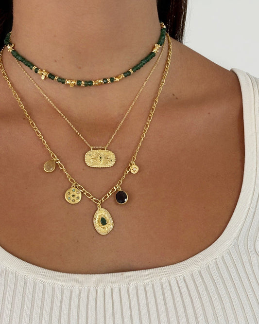 Rubyteva Design - Green Zircon Berber Necklace