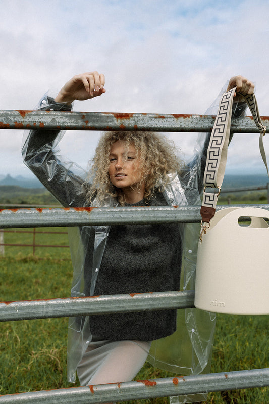 Nim The Label - Shoulder Strap - Bone/Charcoal Key