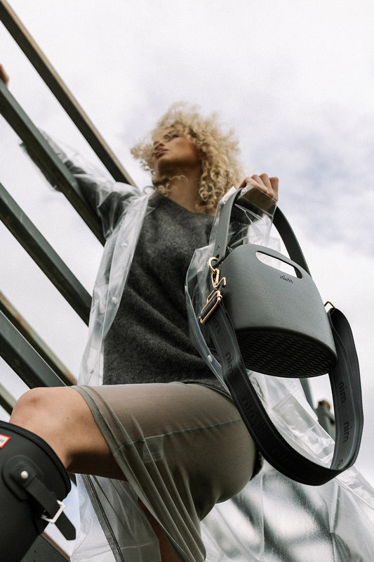 Nim The Label - Shoulder Strap - Charcoal - Gold or Silver