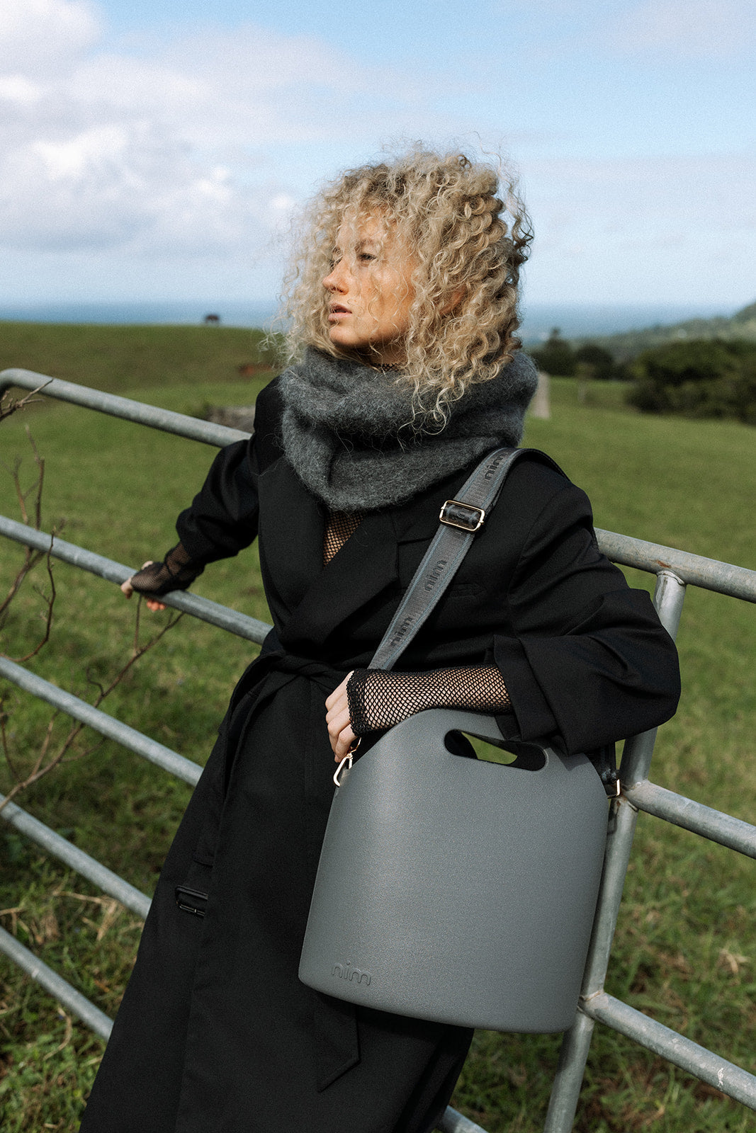 Nim The Label - Shoulder Strap - Charcoal - Gold or Silver