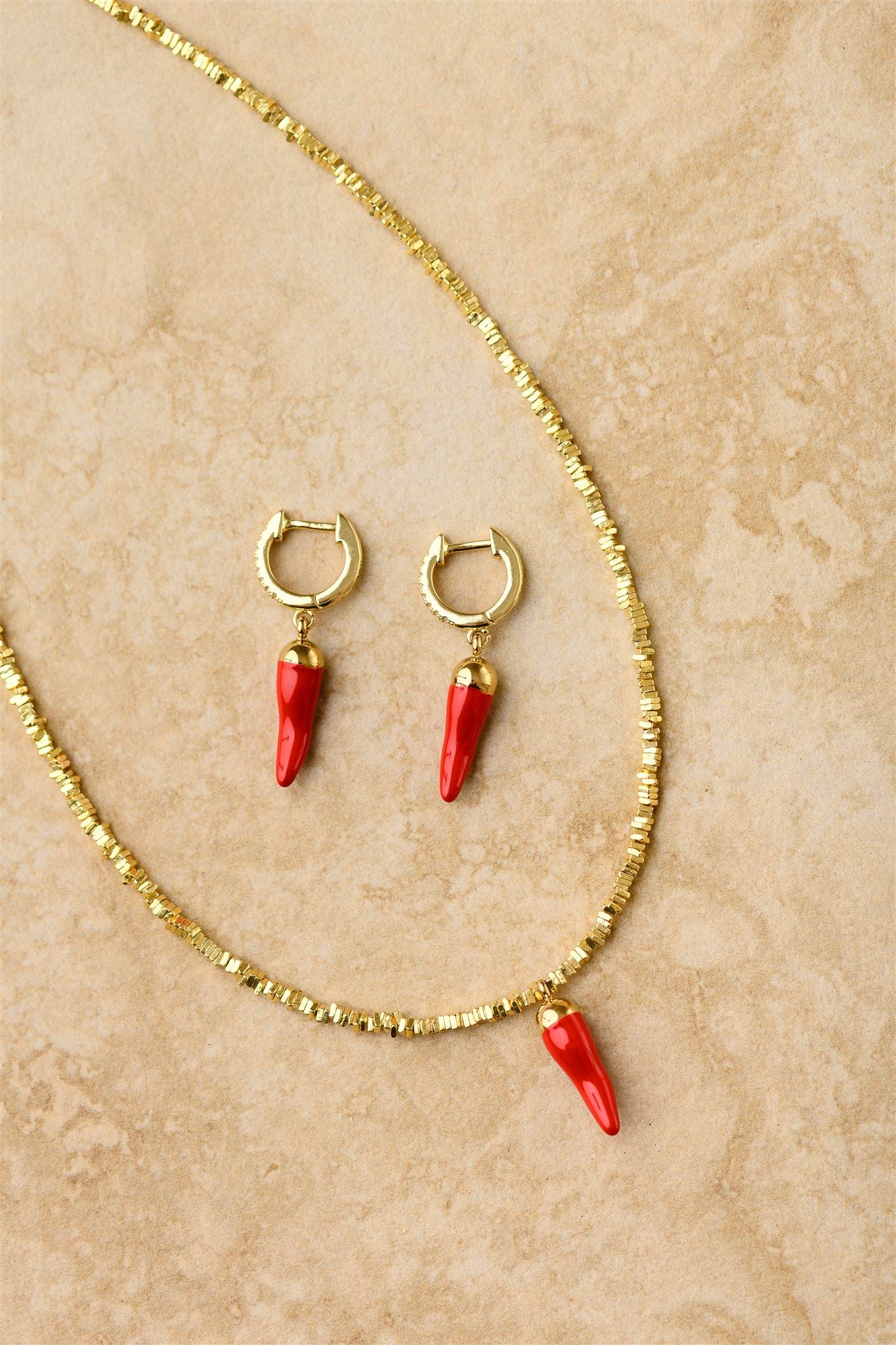 Indigo & Wolfe - Cornicello Earrings