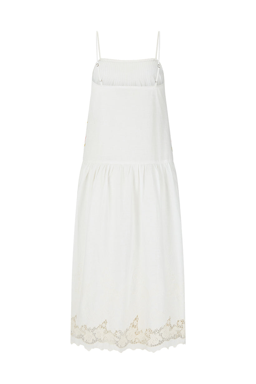 Spell - Kala Strappy Sundress - White Lily