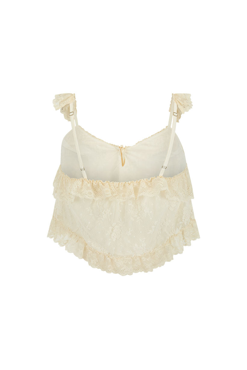 Spell - Labyrinth Lace Cami - Cloud Cream