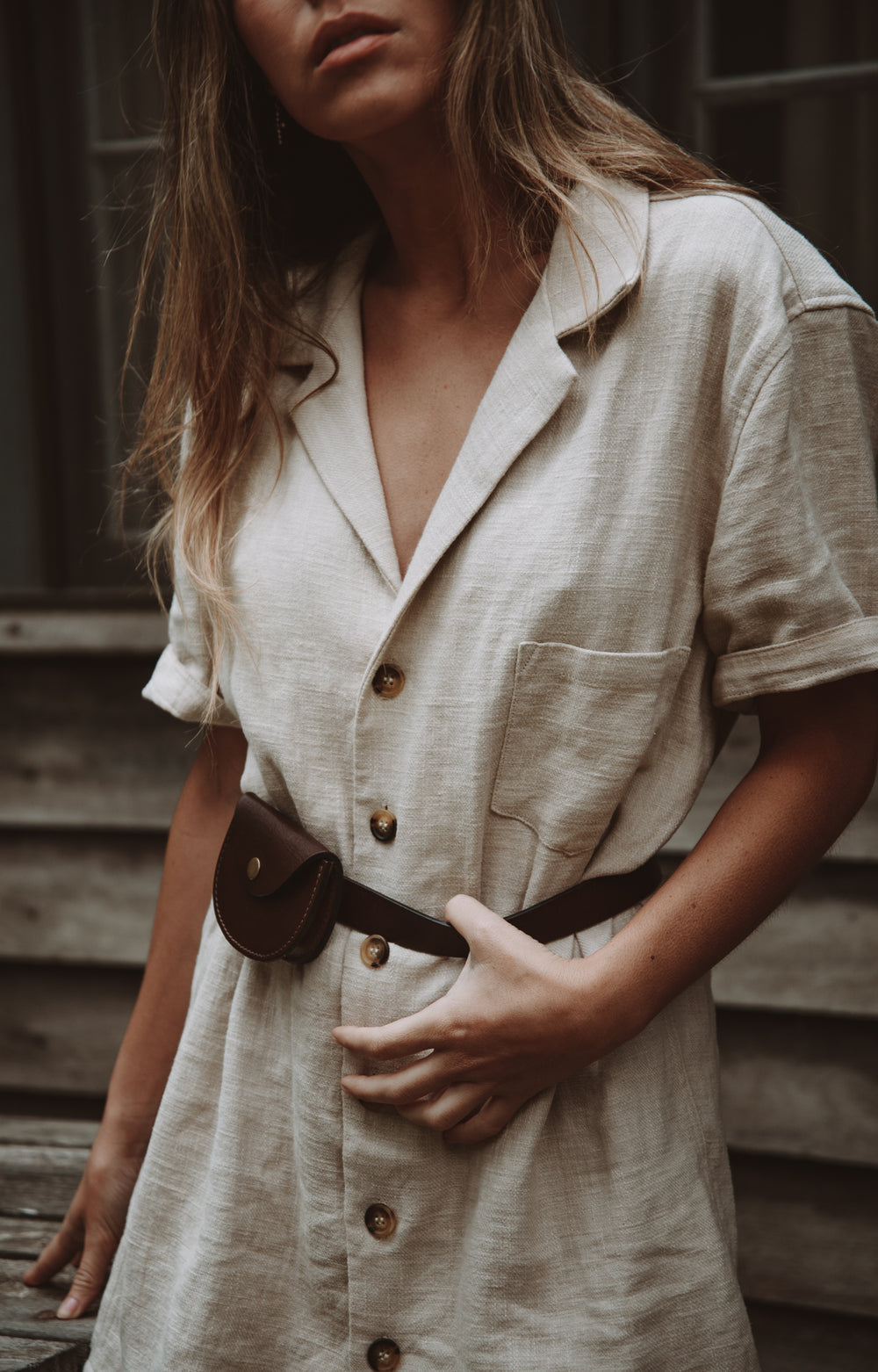 Ottway The Label - Chestnut Pouch Handcrafted Leather Belt