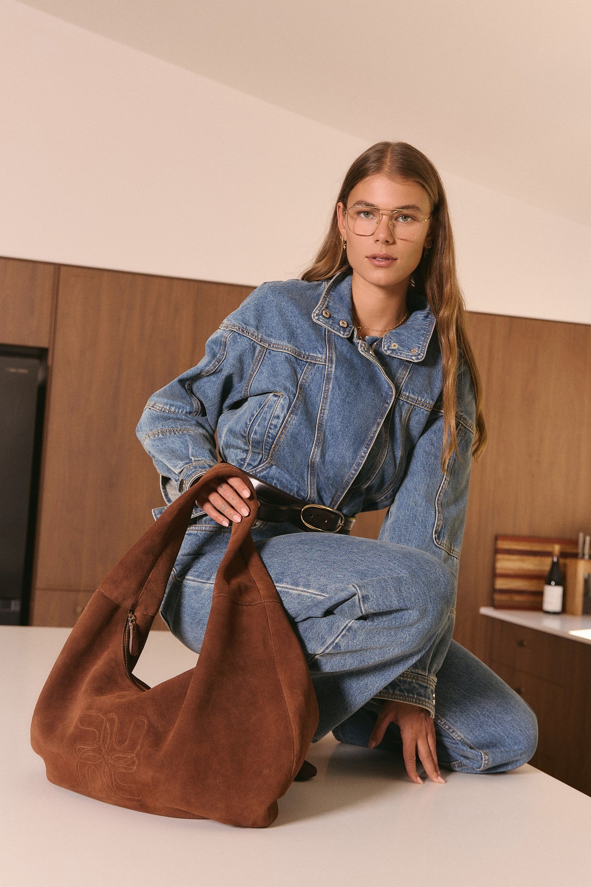 Nim The Label - Suede Oversized Crescent