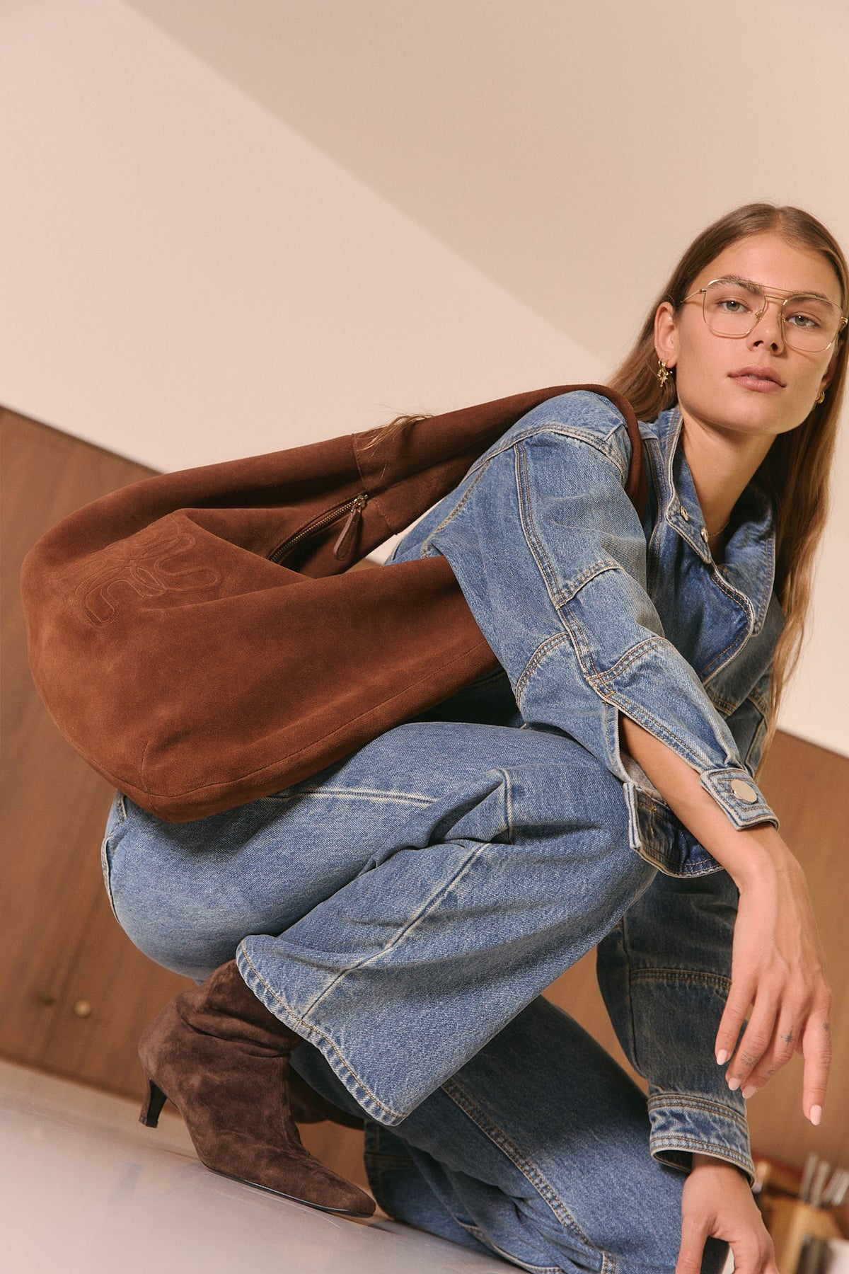 Nim The Label - Suede Oversized Crescent