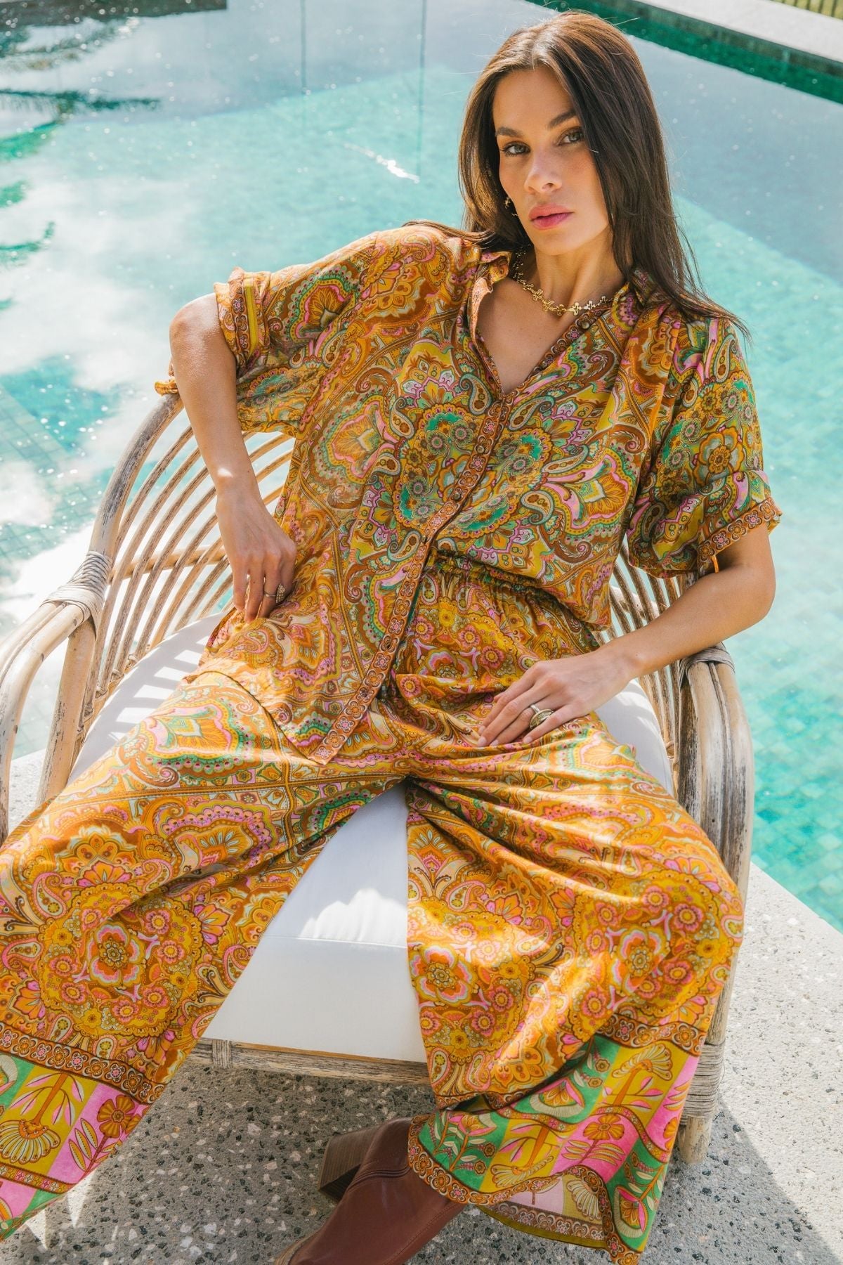 Nine Lives Bazaar - Esther Shirt - Cinnamon