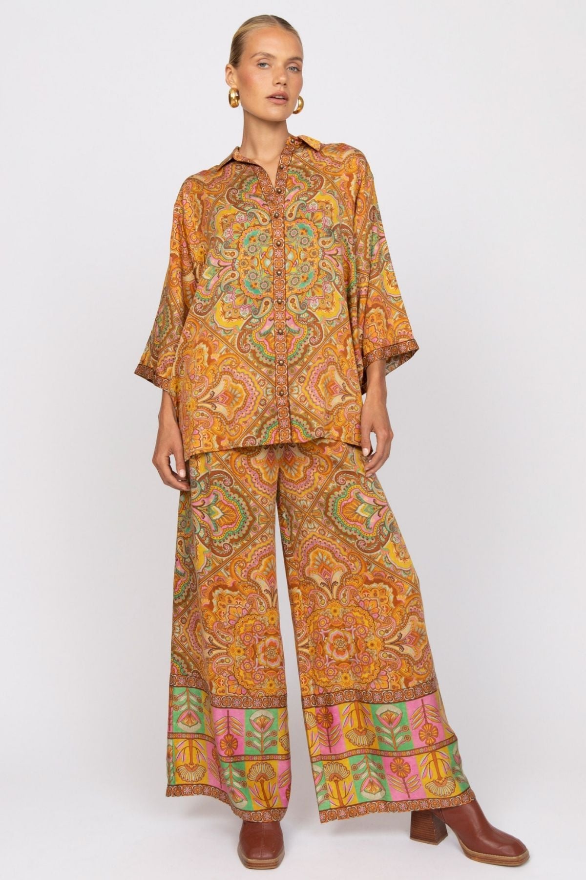 Nine Lives Bazaar - Esther Shirt - Cinnamon