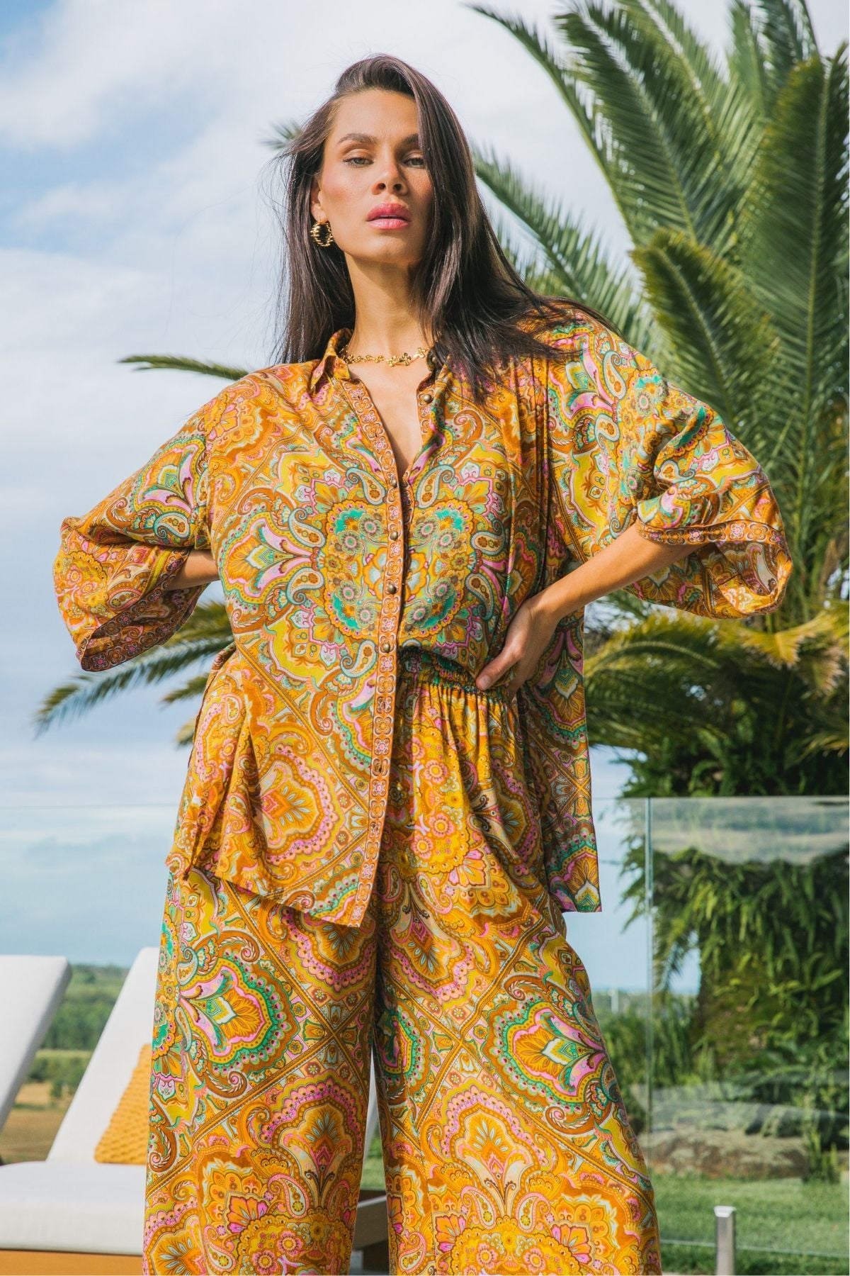 Nine Lives Bazaar - Esther Shirt - Cinnamon