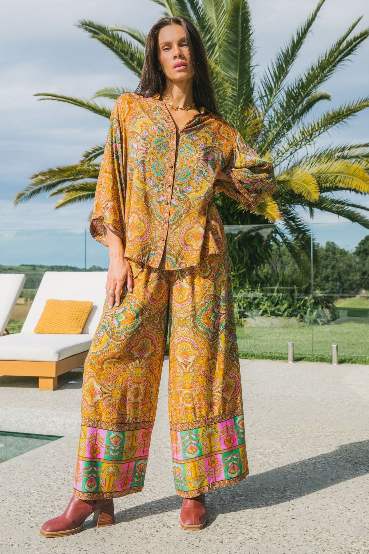 Nine Lives Bazaar - Esther Shirt - Cinnamon