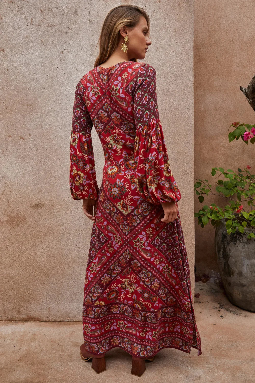 Nine Lives Bazaar - Quartz Gown - Pomegranate