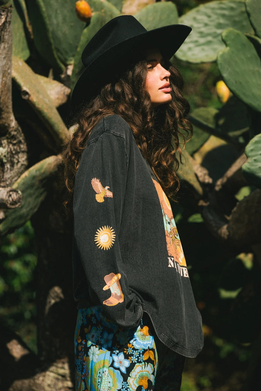 Nine Lives Bazaar - Rambler Longsleeve Tee - Stonewash