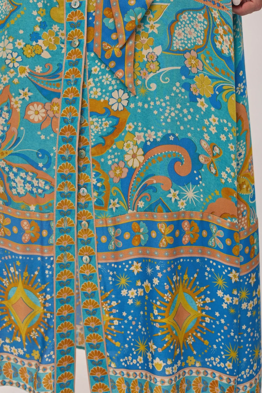 Nine Lives Bazaar - Pearl Midi Dress - Aquamarine