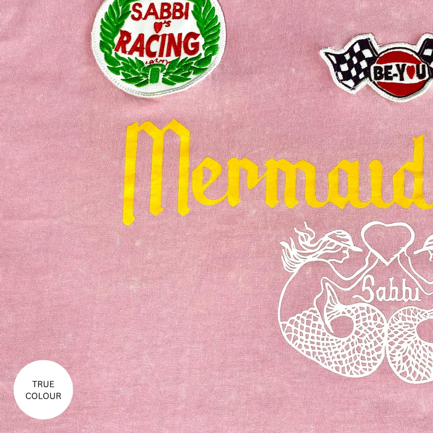 Sabbi - The Very Oversized Racing Badge Tee - Pink
