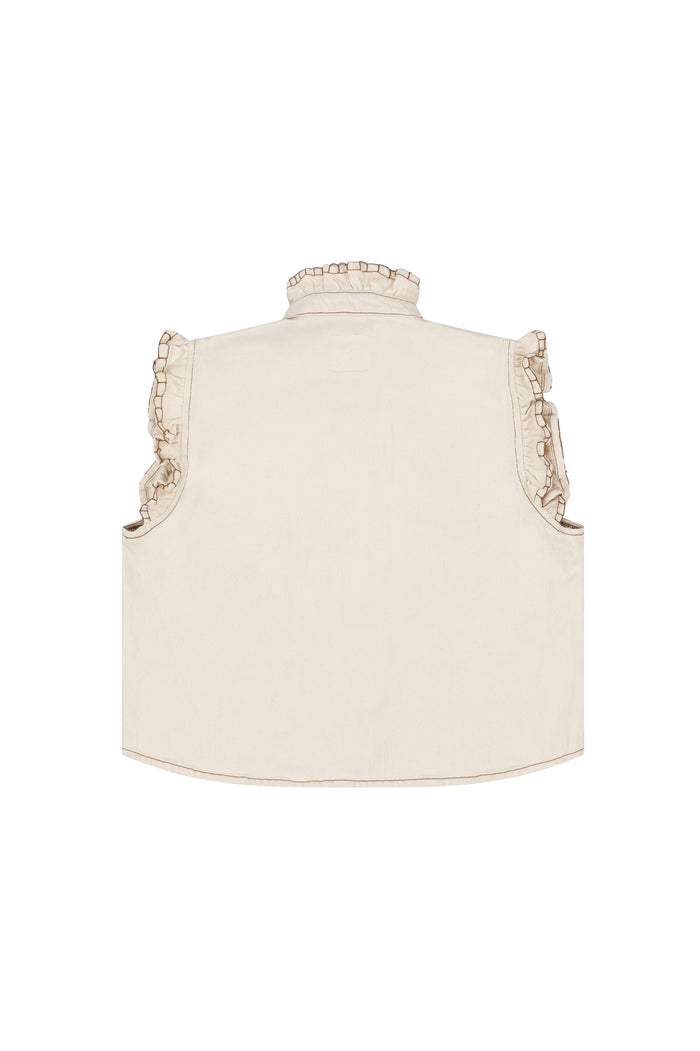 Seventy + Mochi - Pablo Vest - Ecru Denim