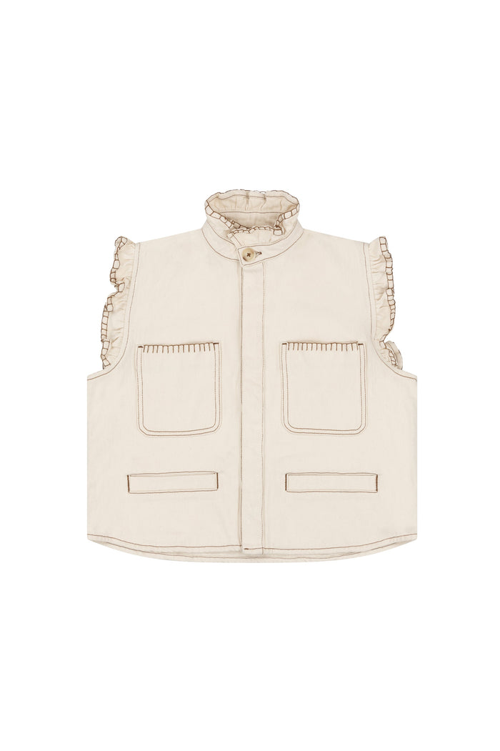 Seventy + Mochi - Pablo Vest - Ecru Denim