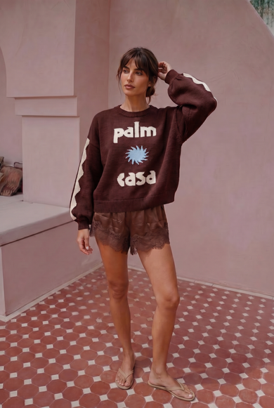 Palm Collective - Palm Casa Knit Sweater - Dark Brown