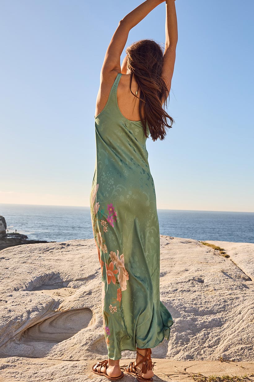 Spell - Floridian Bias Dress - Sage