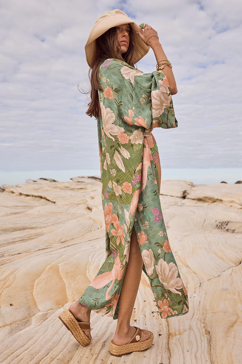 Spell - Floridian Reversible Robe - Sage