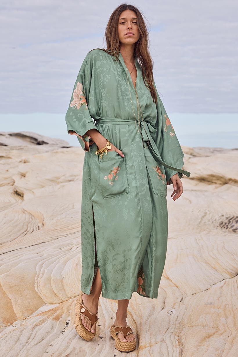 Spell - Floridian Reversible Robe - Sage