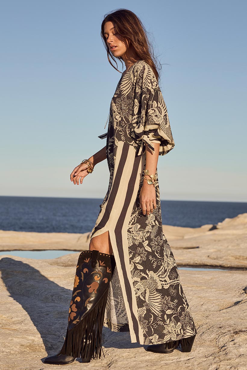 Spell - Volcano Goddess Kaftan - Liquorice