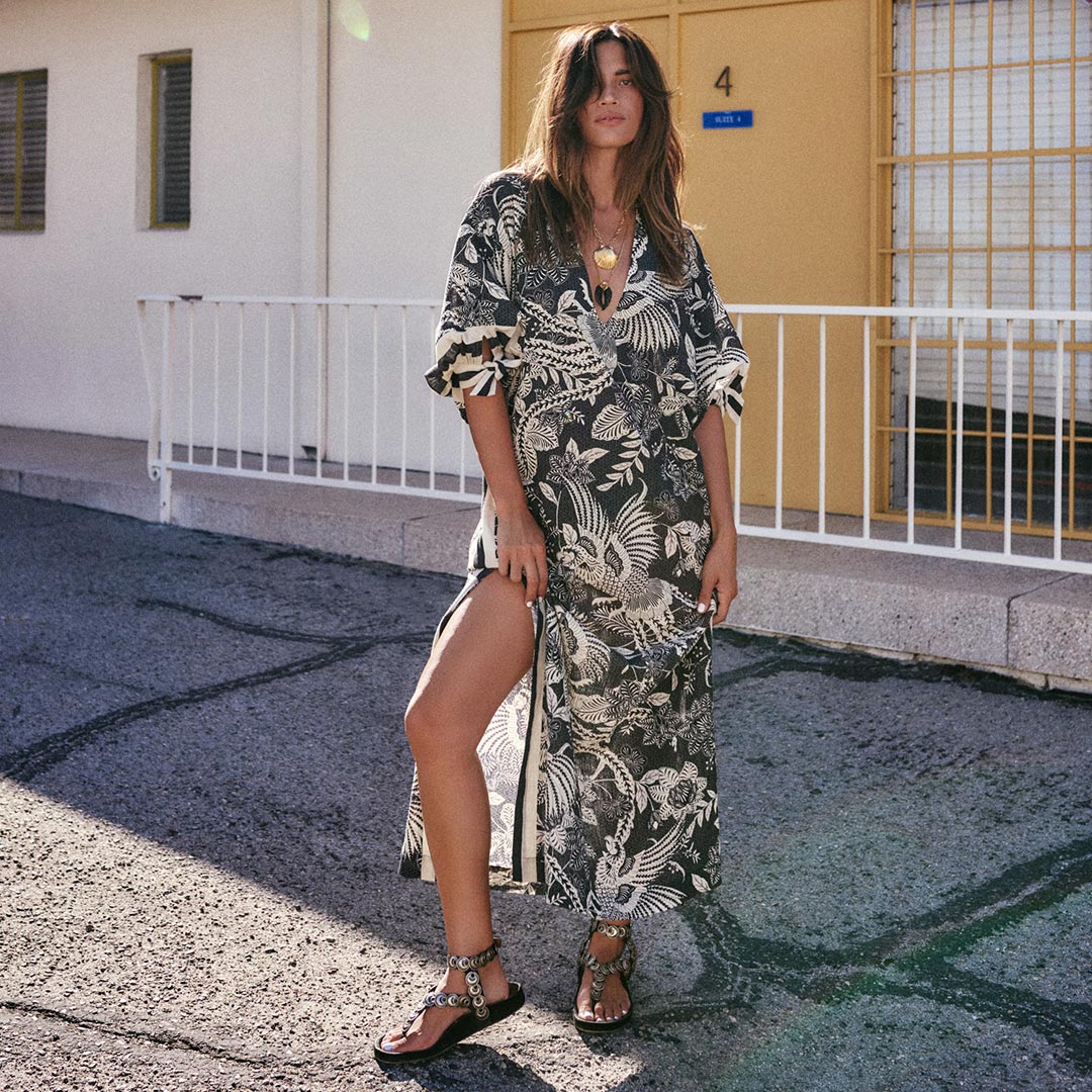 Spell - Volcano Goddess Kaftan - Liquorice